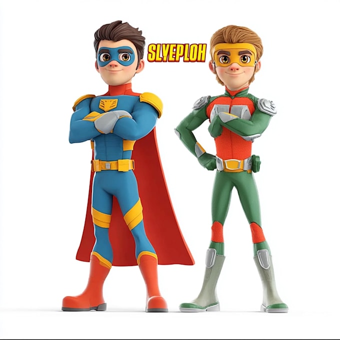 create premium superhero cartoon mascot character