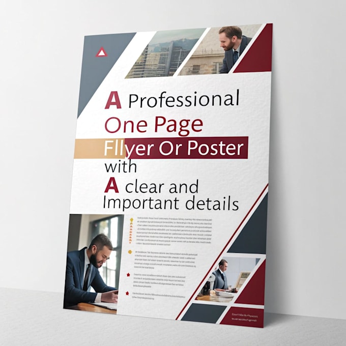 design professional one pager, flyer, or poster