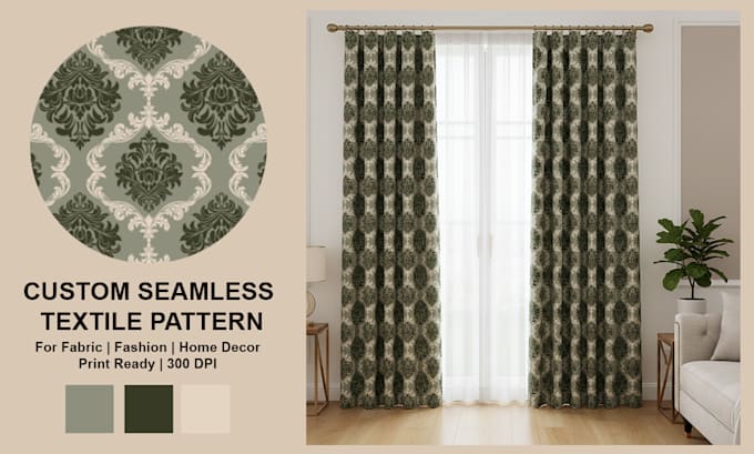 design seamless pattern for home decor fabric