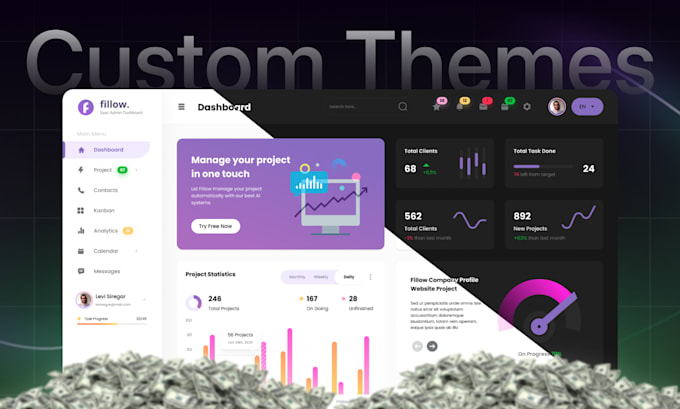 design a premium saas dashboard UI UX in figma