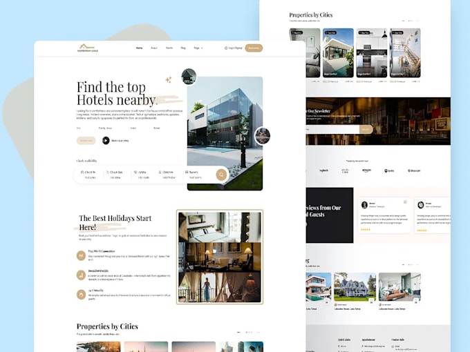 build lodgify vacation rental website,hotel website on wix