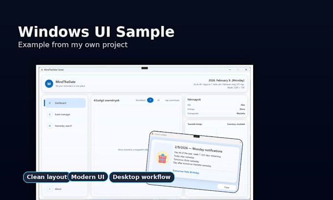 build a custom windows desktop app from scratch