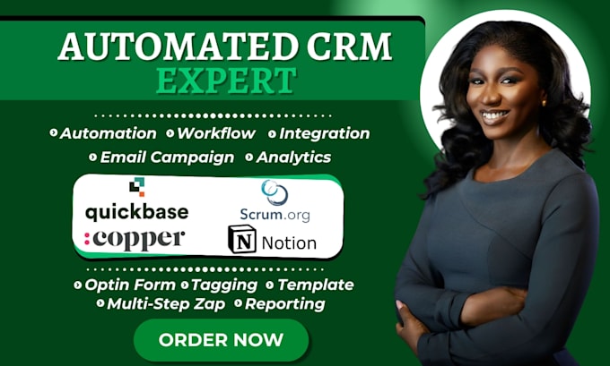 do quickbase copper crm project management scrum dubsado automation notion