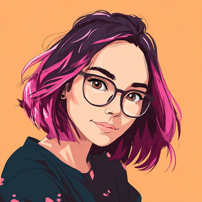 draw cartoon vector portrait with your face
