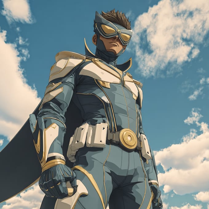 draw anime manga style superhero characters