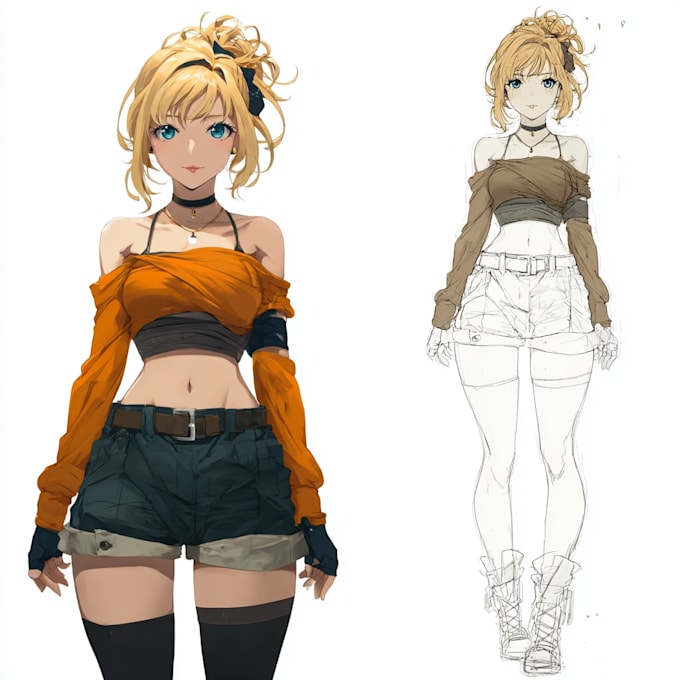 draw anime character in fantasy theme