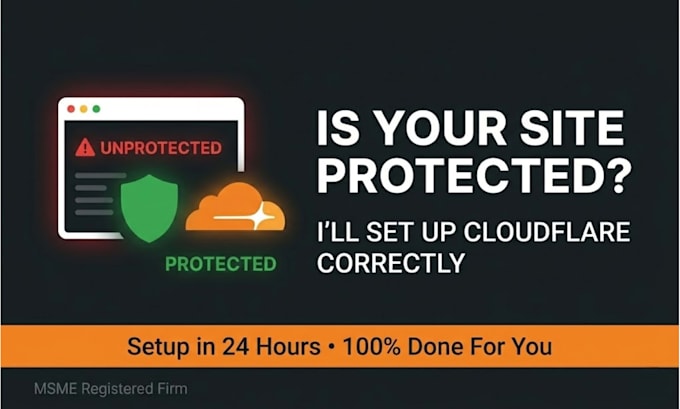 setup cloudflare dns, SSL, waf and ddos protection for your website