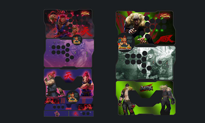 design custom fightstick and hitbox arcade art