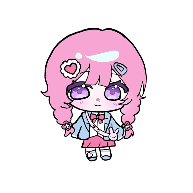 draw a cute fullbody chibi characters in 24 hours