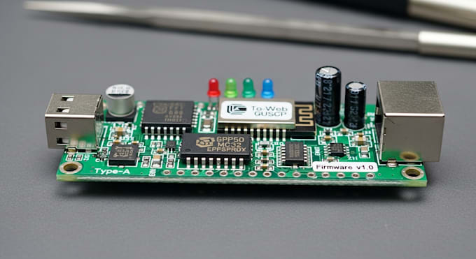 design usb to web embedded systems hardware with firmware and pcb design