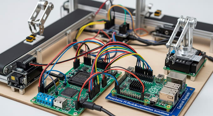 raspberry pi robotic and automation services, electronic pcb and control system