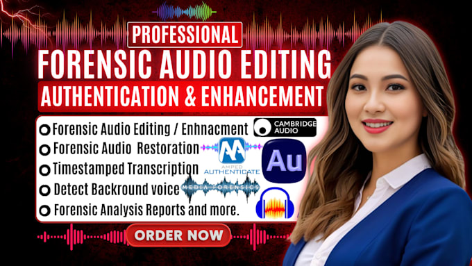 do forensic audio cleanup, detect background voice, and enhance any audio