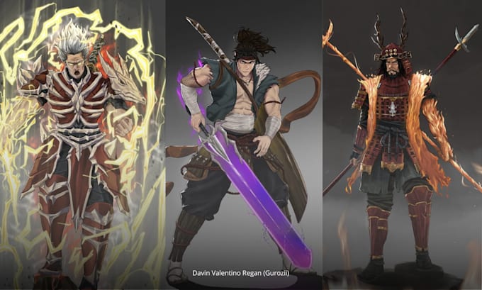 create fantasy character and creature art, concept