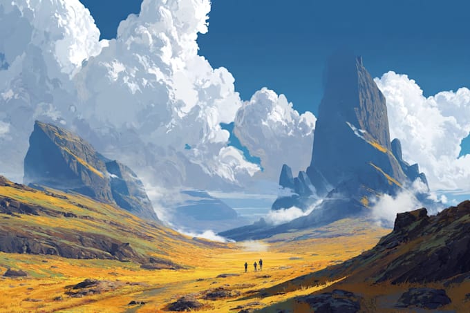 do scifi or fantasy digital art illustration