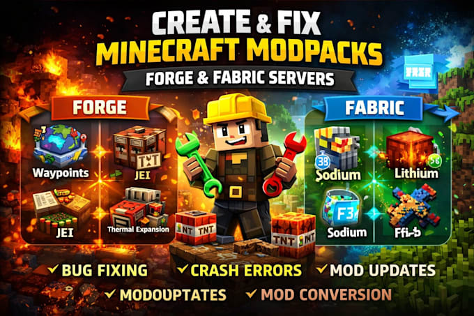 Create fix and optimize minecraft modpacks errors forge and fabric ...