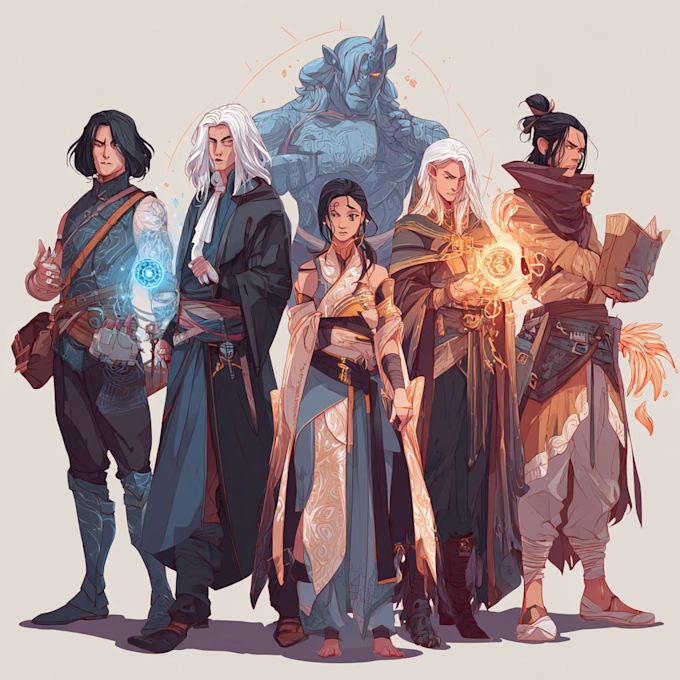 Design custom dnd party portraits and group art by Sunkarowe | Fiverr