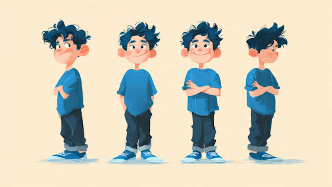 draw flat vector character design