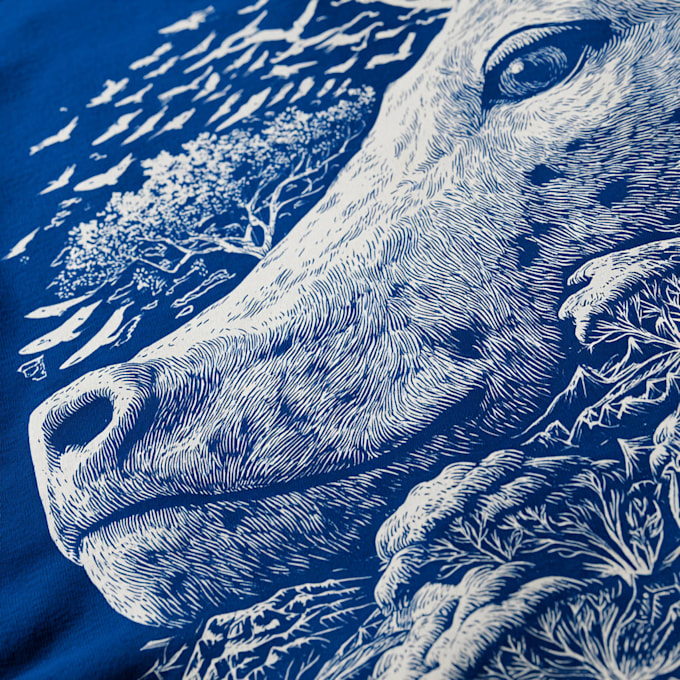 create awesome linocut illustration for your brand