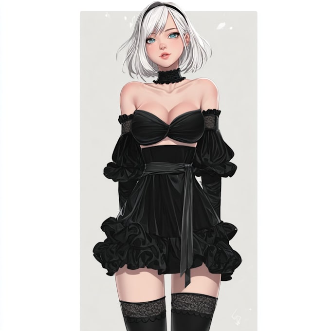 draw anime character illustration for posters