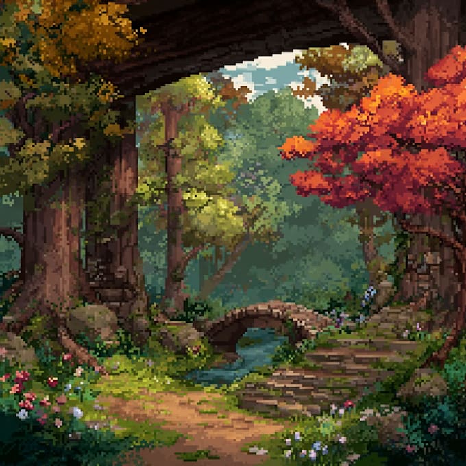 draw high quality pixel art assets and environments