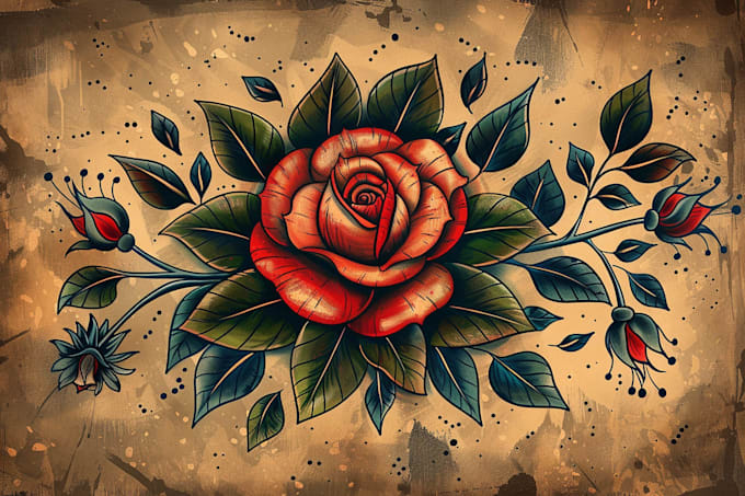 create custom traditional tattoo logo designs