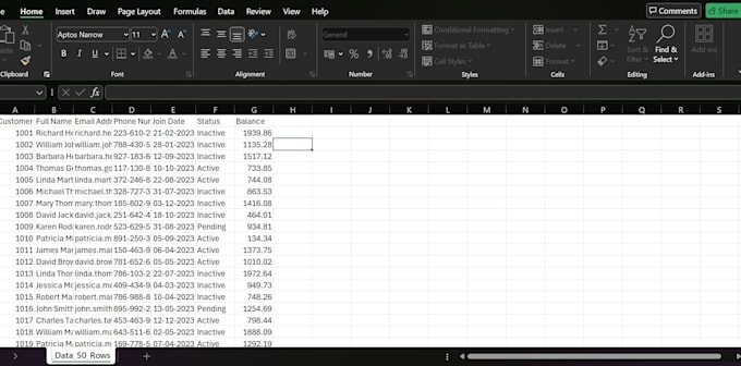 clean, organise and format excel data
