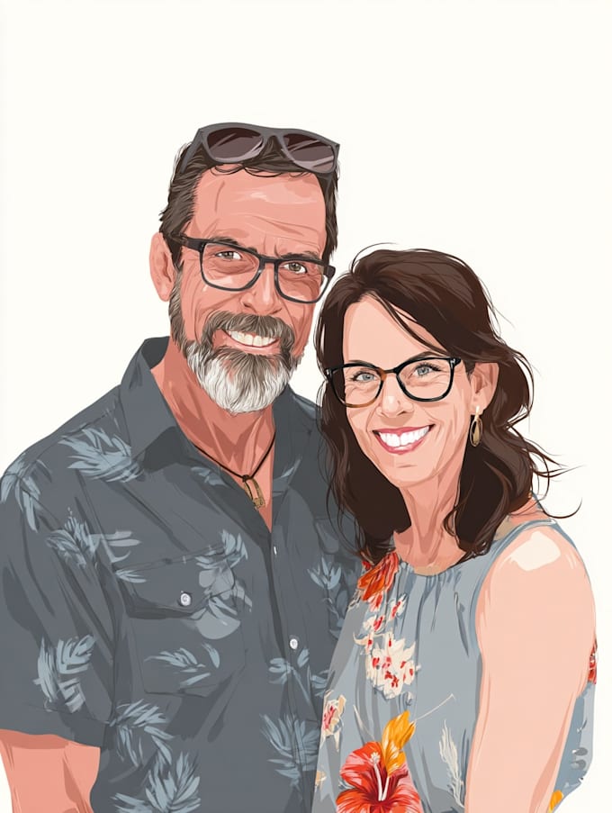 make couple portrait illustration