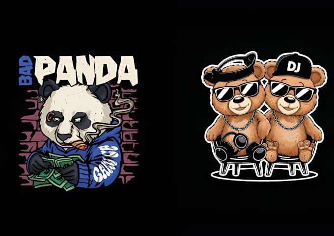 design high quality esport panda mascot logo