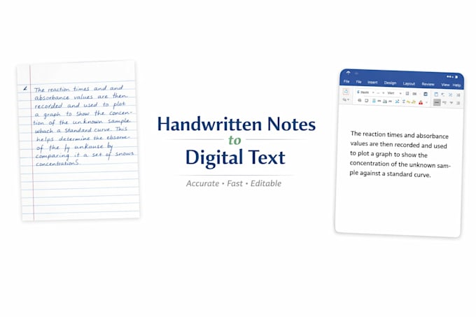 convert handwritten notes to digital text accurately