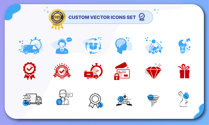 design unique modern custom icon sets for websites and apps with fast delivery