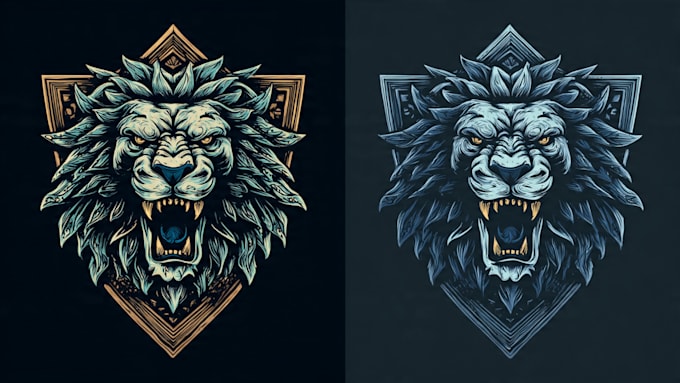 do detailed hand drawn logo design in vector