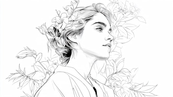 create custom line art illustrations from your ideas