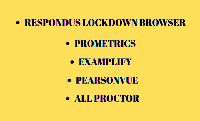 set up respondus lockdown browser, prometrics, examplify, pearsonvue, proctor