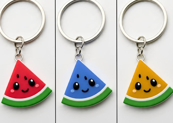 convert stl to 3mf, 3d printable keychain, 2d to 3d add multicolor to 3d model