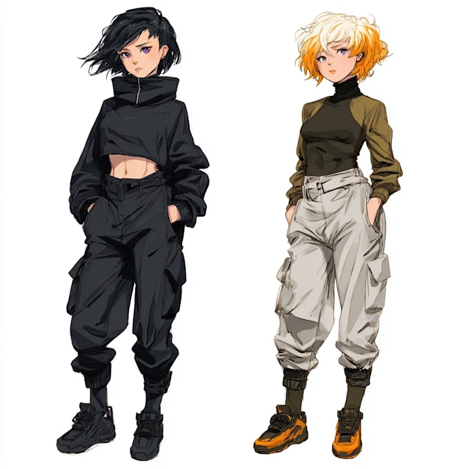make a anime and manga character illustration
