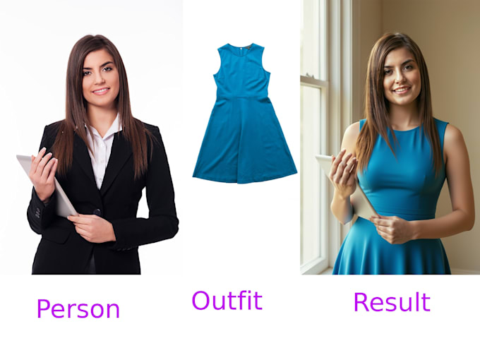 change clothes, edit outfit colour in image