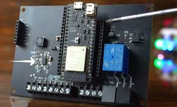 design custom electronics pcb circuit board schematic esp32 aurdino firmware
