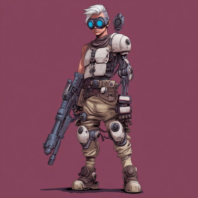sci fi character illustration or sci fi character