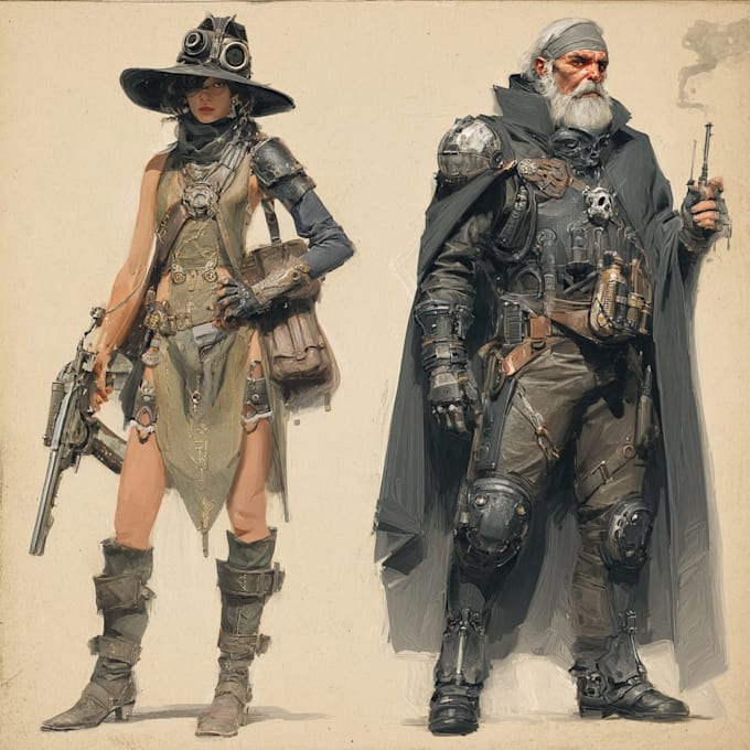 design sci fi mecha and robot concept art