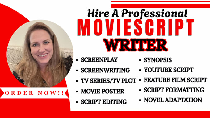write movie script screenplay tv series short film comedy funy true crime script