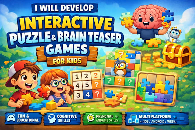 develop interactive puzzle and brain teaser game