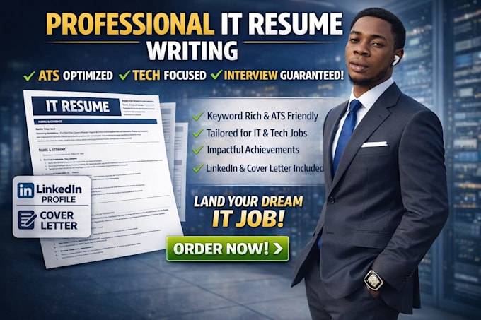 write a modern IT resume, CV,  linkedin that gets interviews