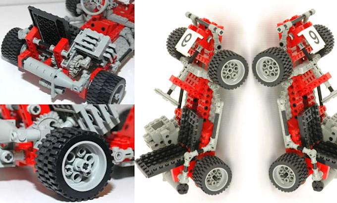 custom lego technic car moc lego toy 3d model xml part list manual instruction