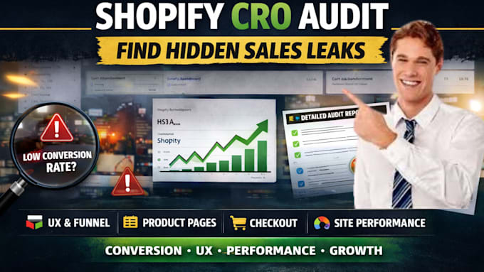 audit your shopify store, improve conversion, UX and sales performance