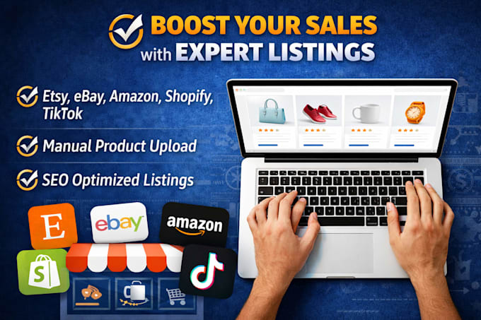 upload and create product listings for ecommerce platforms