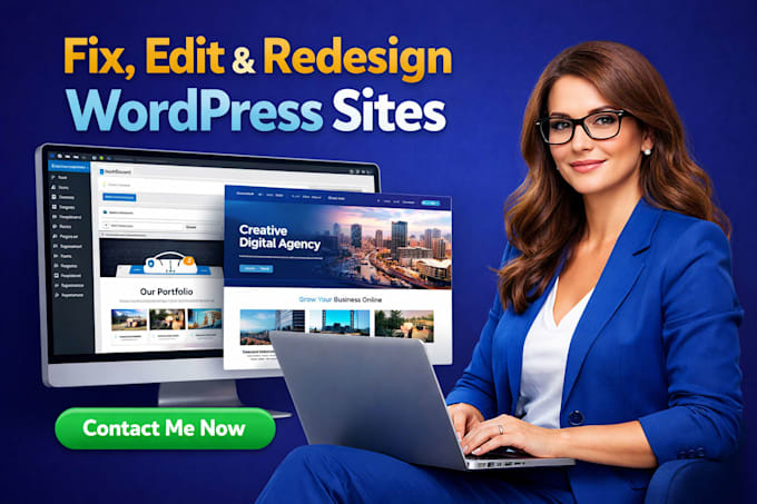 fix edit update redesign wp page edit  layout changes wordpress website design
