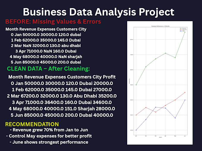 clean, analyze and visualize your data using python for business insights
