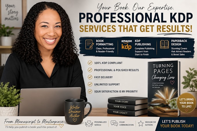 do amazon KDP book formatting, amazon KDP book publishing and paperback design