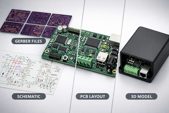 design pcb layout, schematic, gerber files, and bom for manufacturing projects