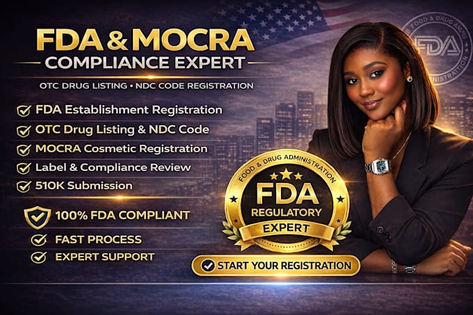 handle fda otc listing ,regisration and compliance , mocra product listing